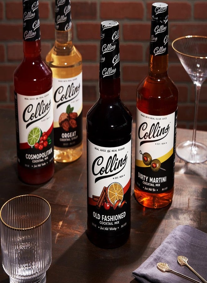 Collins Chicago شراب كولينز أورجيت، شراب اللوز للقهوة ومشروبات تيكي وماي تاي، مُحضّر كوكتيلات بنكهة الأزهار، 32 أونصة، طقم من قطعة واحدة - Image 5